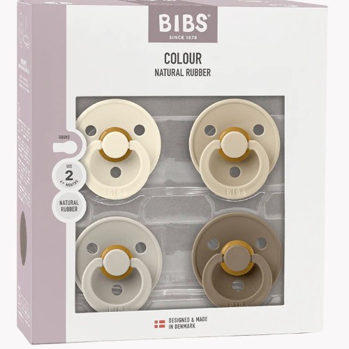BIBS Colour Dummies 4 Pack - Ivory/Sand/Vanilla/Dark Oak